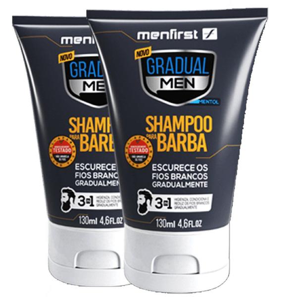 Combo com Dois Shampoos para Barba Gradual Men Reduz Fios Brancos - Menfirst