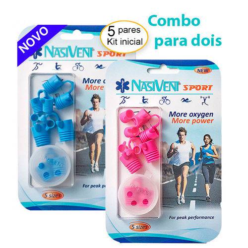 Combo - Dilatador Nasal Nasivent® Sport (azul e Pink) - 5 Pack