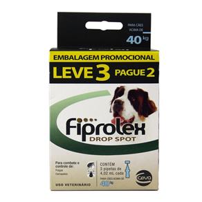 Combo Fiprolex Cães Acima 40kg Anti-pulgas e Carrapatos (LEVE 3 Pague 2) - Ceva