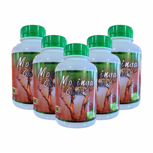 Combo Kit 5Un Moringa 100 Caps 500Mg - Medic Flora