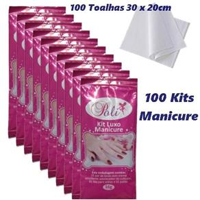 Combo Kit Manicure + Toalhas Descartável 100 Unidades