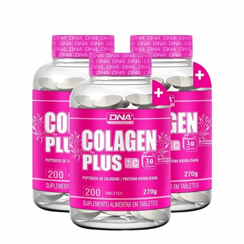 Combo Kit 3Un Colagen Plus + Vit C 200 Tabs - Dna