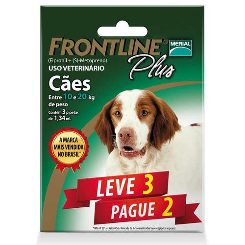 Combo Leve 3 Pague 2 - Frontline Plus para Cães de 10 a 20kg