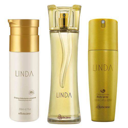 Combo Linda: Des. Colônia + Desodorante Body Spray + Creme Hidratante