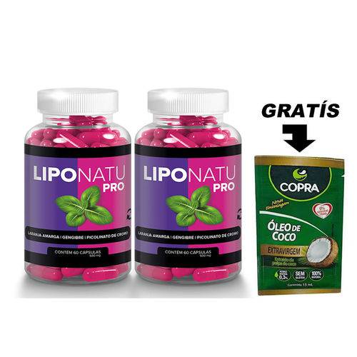 Lipo Natu Pro Tratamento 60 Dias + Oleo de Coco Extra Virgem 15ML