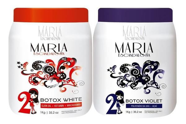 Combo Maria Escandalosa Botox 01 Matizador 1kg + 01 White 1kg