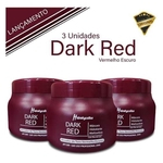 Combo 3 Máscara Matizadora Dark Red / Vermelho Escuro 250g Hidratycollor Mairibel Lançamento