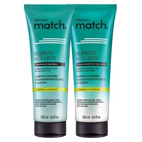 Combo Match Respeito Aos Lisos Naturais: Shampoo + Condicionador Equil...