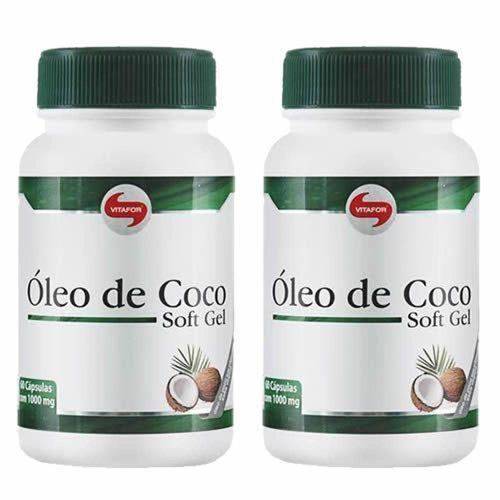 Combo 2 - Óleo de Coco Extravirgem 1mg - 60 Cápsulas - Vitafor