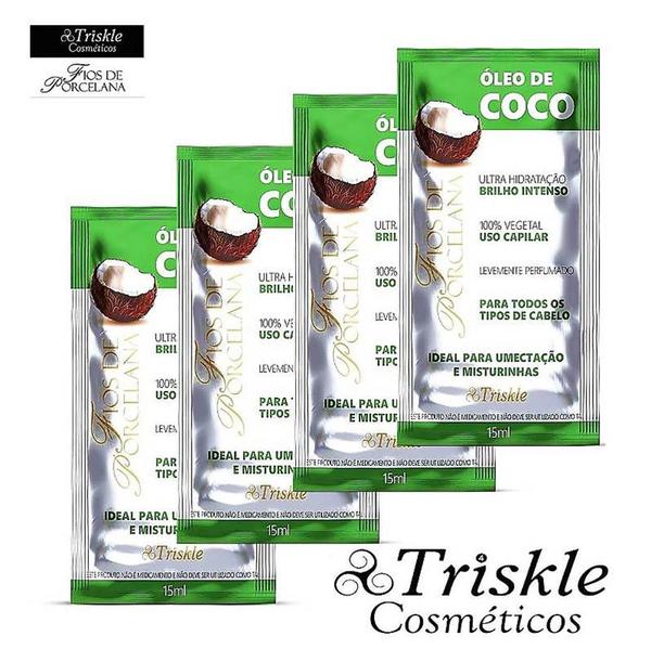 Combo Óleo de Coco Triskle - Ultra Hidratação com 4 Unidades 15ml (cada) - Triskle Cosméticos