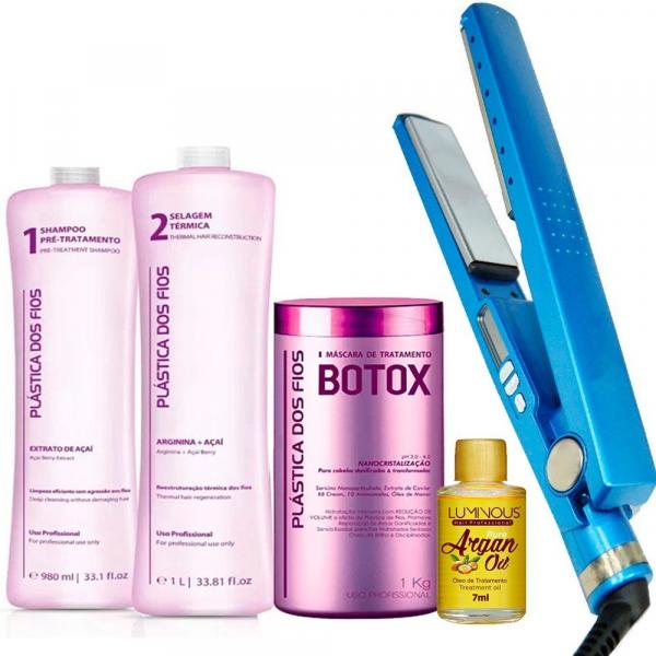 Combo Plástica dos Fios Selagem Termica + Botox + Prancha - Luminus Hair