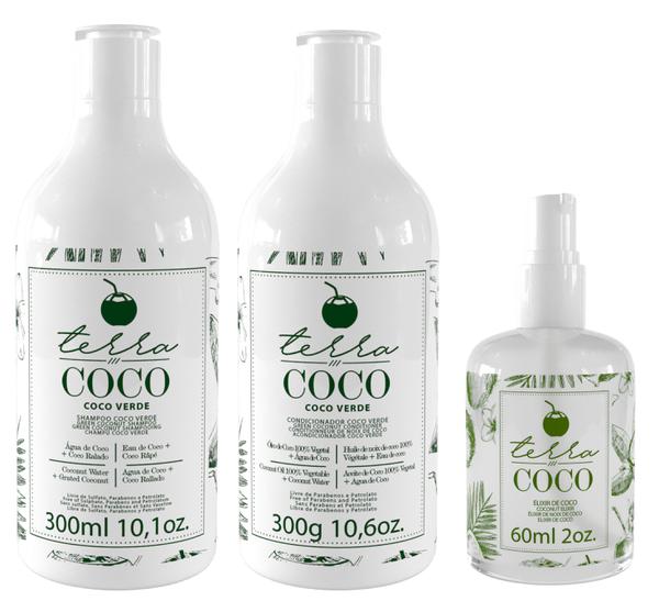 Combo Reparação Capilar Shampoo Condicionador Elixir Terra Coco