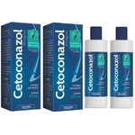 Combo Shampoo Anticaspa Cetoconazol 200ml barato pano branco