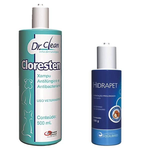 Combo Shampoo Cloresten 500ml + Creme Hidrapet 100g - Agener Uniao