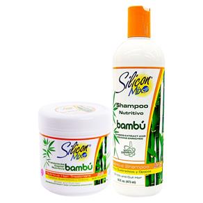 Combo Shampoo Nutritivo + Máscara Silicon Mix Bambu 450g