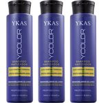 Combo 3 Shampoos Matizador Ycolor Ykas - 500ml