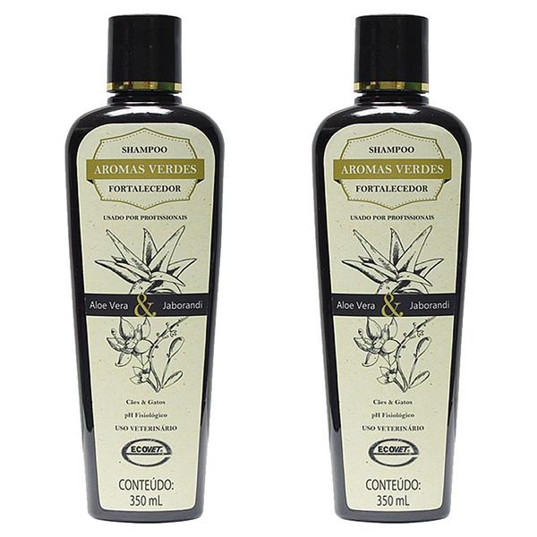 Combo 2un Shampoo Fortalecedor Aromas Verdes 350ml Ecovet