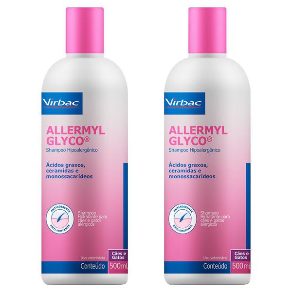 Combo 2un Shampoo Hidratante Allermyl Glyco 500ml Virbac