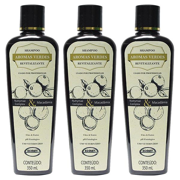 Combo 3un Shampoo Revitalizante Aromas Verdes 350ml Ecovet