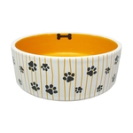 Comedouro de Cerâmica Kenex para Cães e Gatos Amarelo - Tamanho P