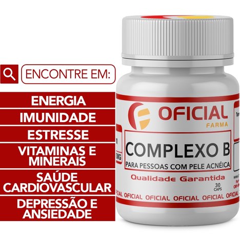 Complexo B 30 Cápsulas (Sem Acne) - Prescrição Dr. Leandro Almeida