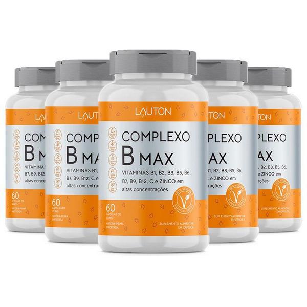 Complexo B Max - 5 Un de 60 Cápsulas - Lauton - Lauton Nutrition