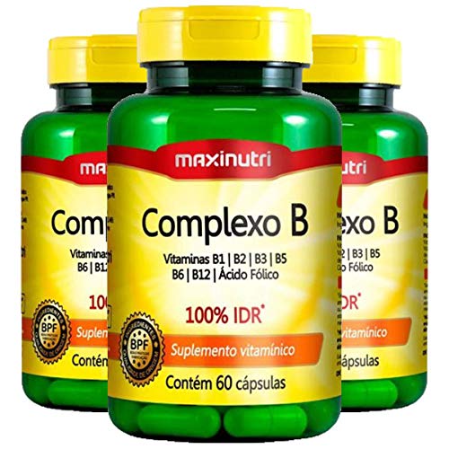 Complexo B - 3 Unidades de 60 Cápsulas - Maxinutri