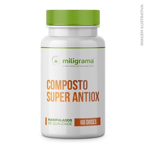 Composto Super Antiox Exselen 50mg + Goji Berry 400mg + Vitamina C 200mg + PQQ 5mg - Miligrama