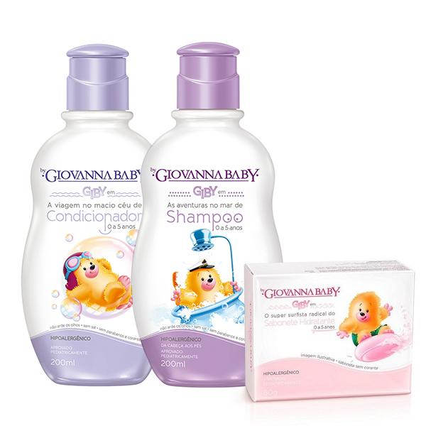 Compre Shampoo e Condicionador Giovanna Baby Gibby e Ganhe Sabonete Giby Rosa - Giovanna Baby