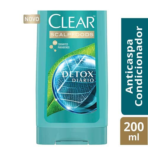 Condicionador Anticaspa Clear Detox Diário 200 ML, Clear