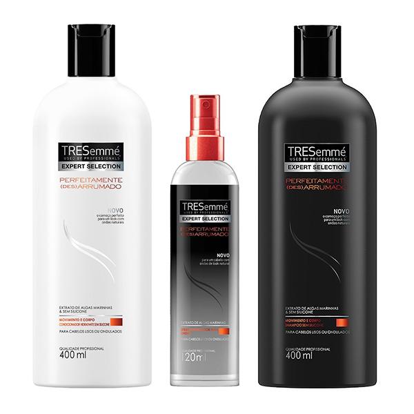Condicionador e Spray Perfeitamente (des)arrumado + Shampoo - Tresemme