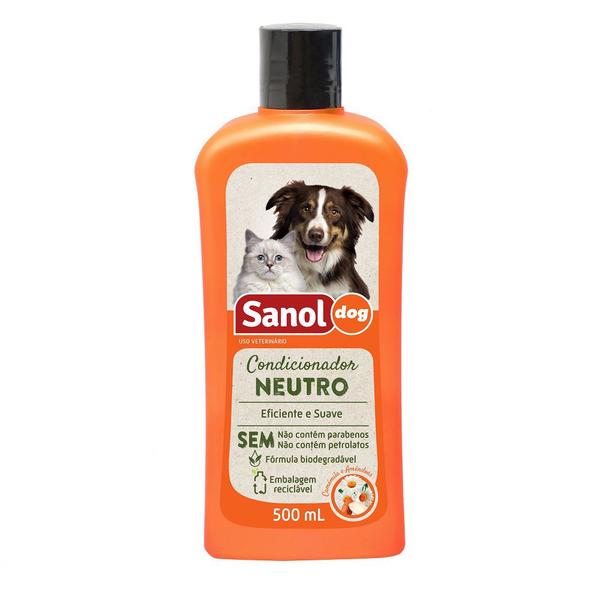 Condicionador Neutro Sanol Dog para Cães e Gatos - Total Química (500 Ml) - Sanol - Total Química