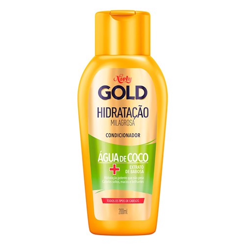 Condicionador Niely Gold Hidratação Milagrosa Água de Coco 200ml