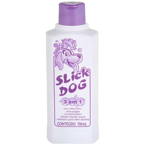 Condicionador Shampoo Antipulgas Slick Dog 3 em 1 700ML