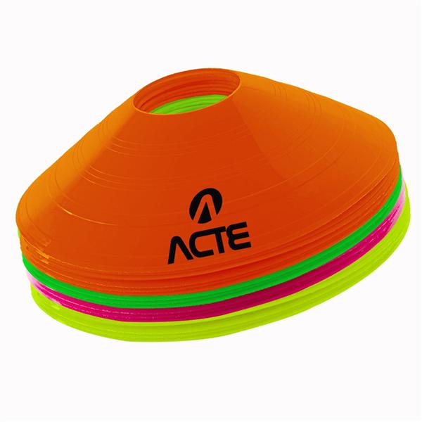 Cone-Chapeu Chinês com 12 Peças, Cores Sortidas (branco, Preto, Amarelo e Laranja) 20cm - ACTE Sport - Acte Sports