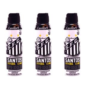 Confort Santos Desodorante Aerosol 150ml (Kit C/03)