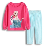 Congelado 2-Piece Algodão Pajama Set Pajama Crianças Pijamas para Meninas Gostar