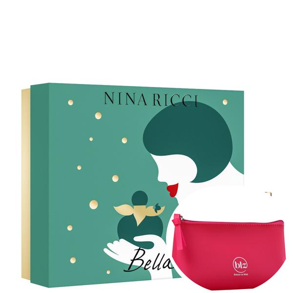 Conjunto Bella Lips Nina Ricci Feminino - Eau de Toilette 80ml + Batom+Beleza Pink Nécessaire