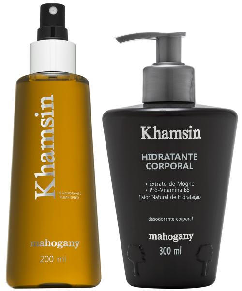 Conjunto de Desodorante Spray e Hidratante Khamsin Mahogany