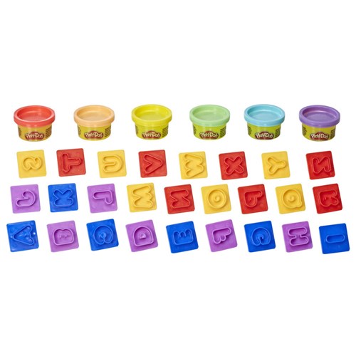 Conjunto de Massinhas - Play-Doh - Moldes de Letras - Hasbro