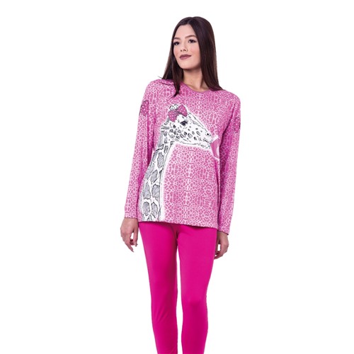 Conjunto de Pijama Girafa Rosa