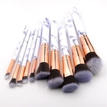 Conjunto de pincéis de maquiagem 10PCS Powder Blush Eyeshadow Sobrancelha Brush Set