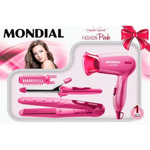 Conjunto Especial Fashion Pink Bivolt Mondial - Kt-54