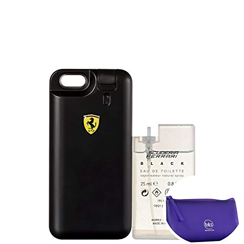 Conjunto Ferrari Scuderia Ferrari Black Capa Iphone Edt 25ml + Refil +Nécessaire Roxo Beleza na Web