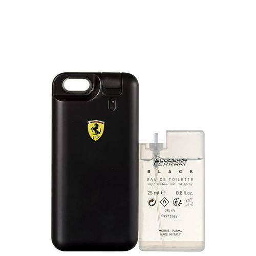 Conjunto Ferrari Scuderia Ferrari Black Capa Iphone Edt 25ml + Refil