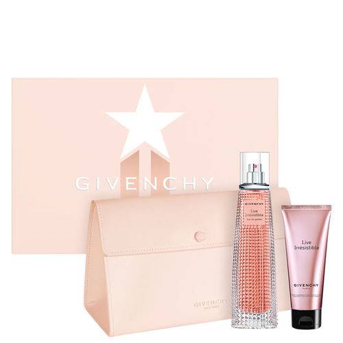 Conjunto Live Irrésistible Givenchy Feminino - Eau de Parfum 75ml + Loção Corporal 75ml + Nécessaire