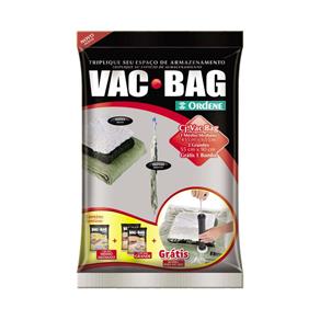 Conjunto Vac Bag com 1 Médio, 2 Grandes e 1 Bomba Ordene Ordene - Transparente