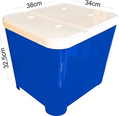 Container para Ração 15Kg (Azul)