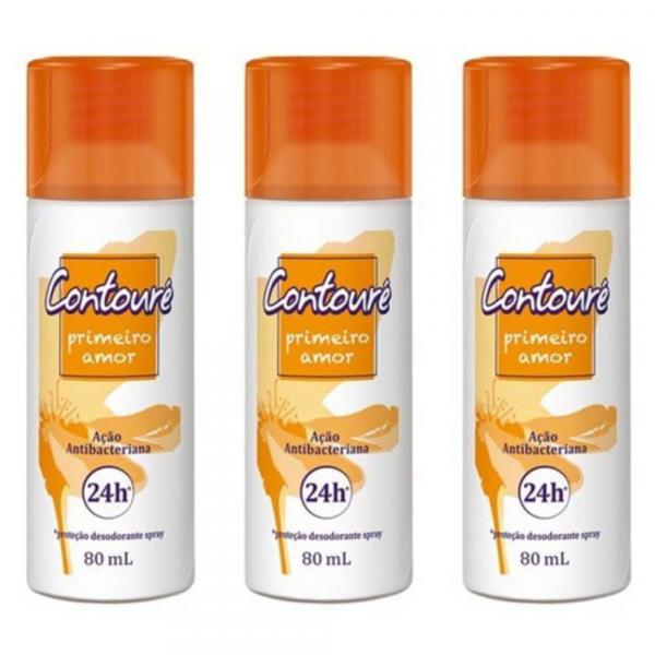 Contouré Primeiro Amor Desodorante Spray 80ml (Kit C/03)
