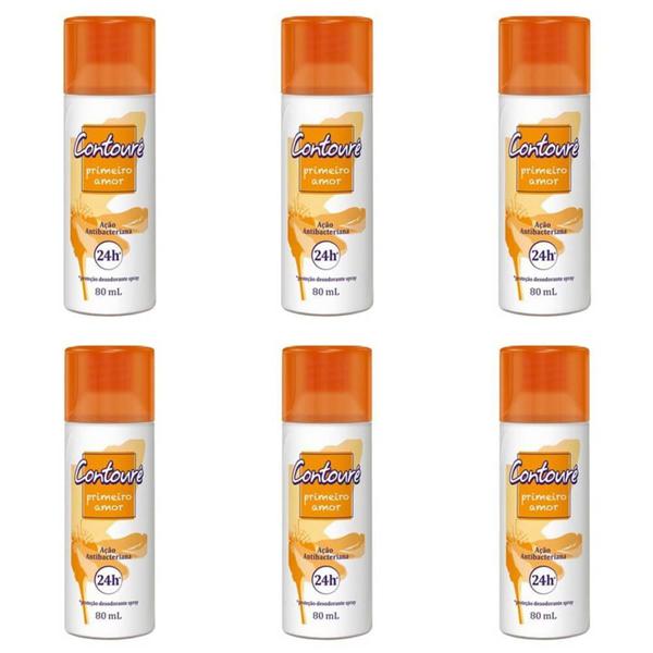 Contouré Primeiro Amor Desodorante Spray 80ml (Kit C/06)